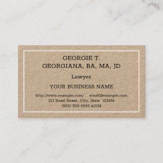 Humble, Basic Attorney Business Card