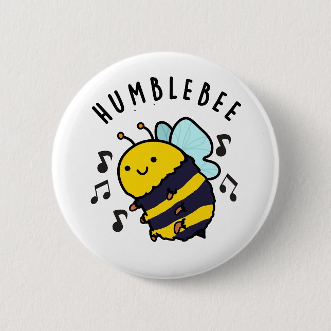 Humble Bee Funny Bumblebee Pun  6 Cm Round Badge (Front)