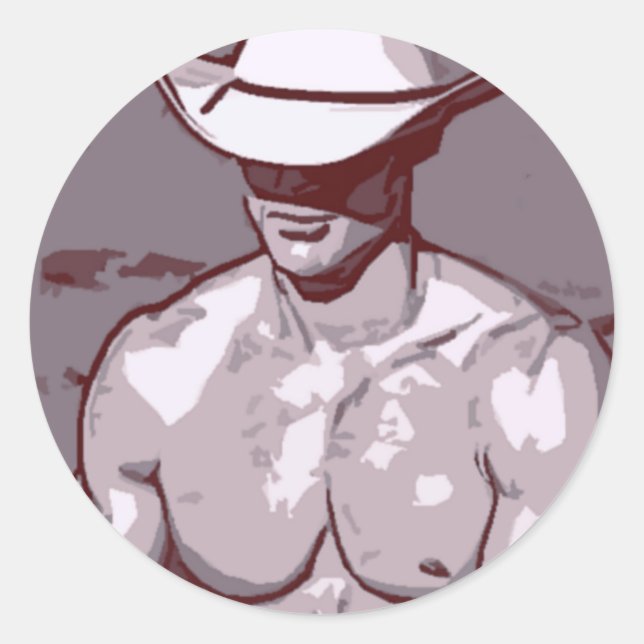 Humble Cowboy Classic Round Sticker (Front)