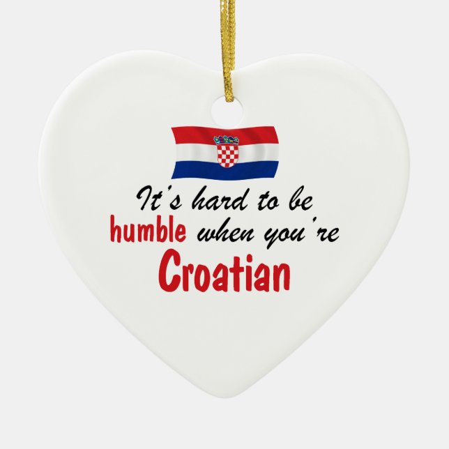 Humble Croatian Ceramic Tree Decoration (Front)