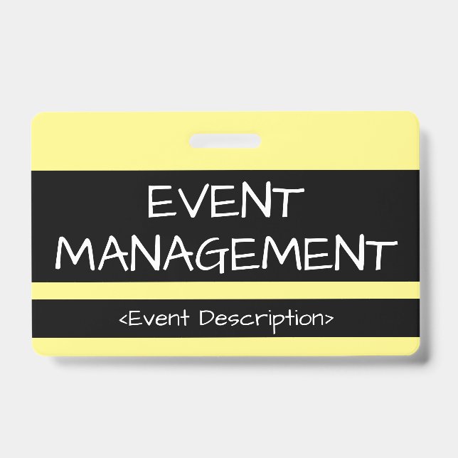 Humble "EVENT MANAGEMENT" Badge ID Badge (Front)