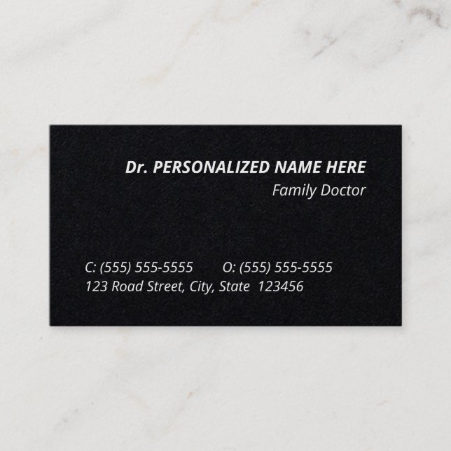 Humble, Health Care Professional Business Card (Front)