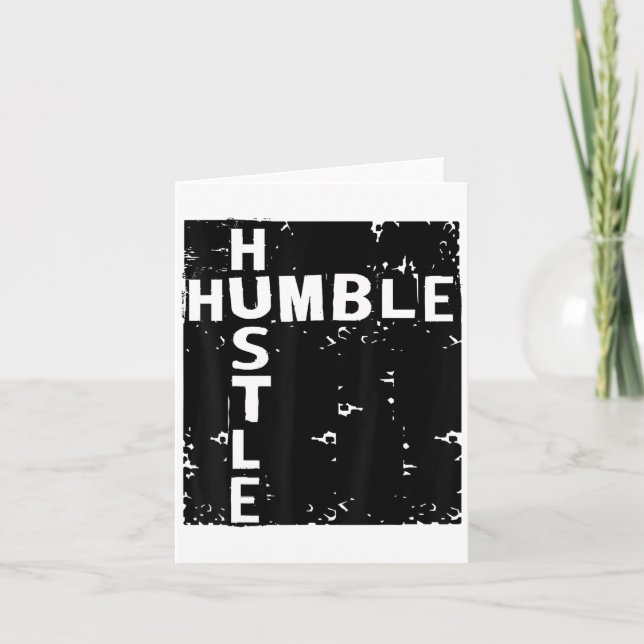 Humble Hustle Insrational Motivational Entrepreneu Card (Front)