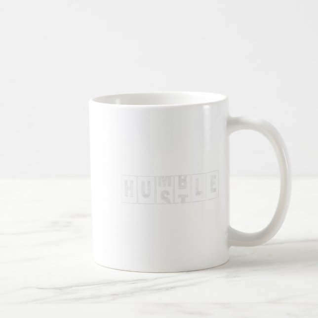 Humble Hustle Quote Cool Business Design Odometer  Coffee Mug (Right)