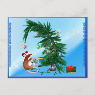 Humble Little Christmas  Mouse Holiday Postcard