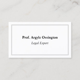 Humble, Minimalist Business Card