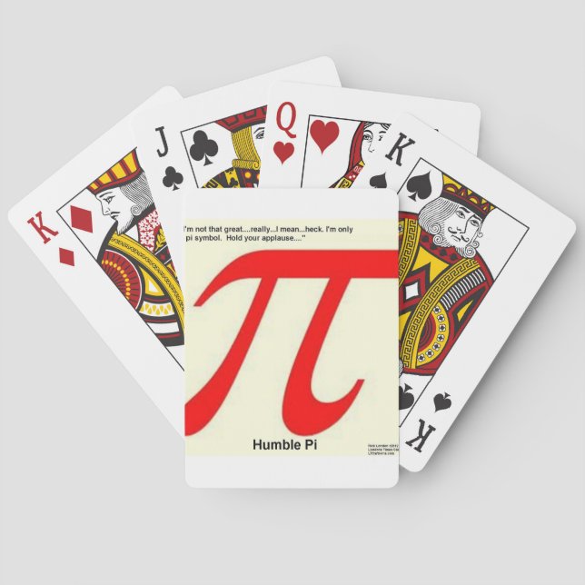 Humble Pi R Square Funny Playing Cards (Back)