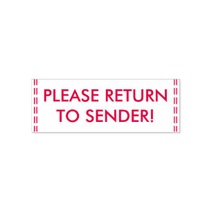 Humble "PLEASE RETURN TO SENDER!" Rubber Stamp