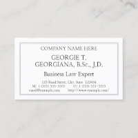 Humble, Professional Attorney Business Card