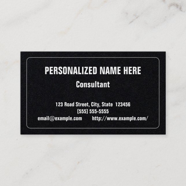 Humble, Professional Business Card (Front)