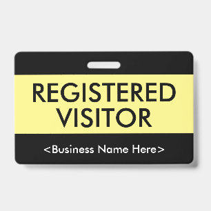 Humble "REGISTERED VISITOR" Badge ID Badge