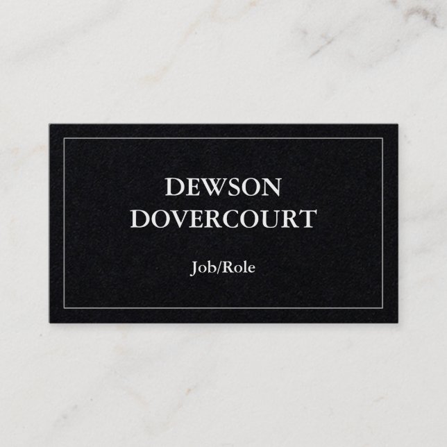 Humble, Simple, and Minimalist Business Card (Front)