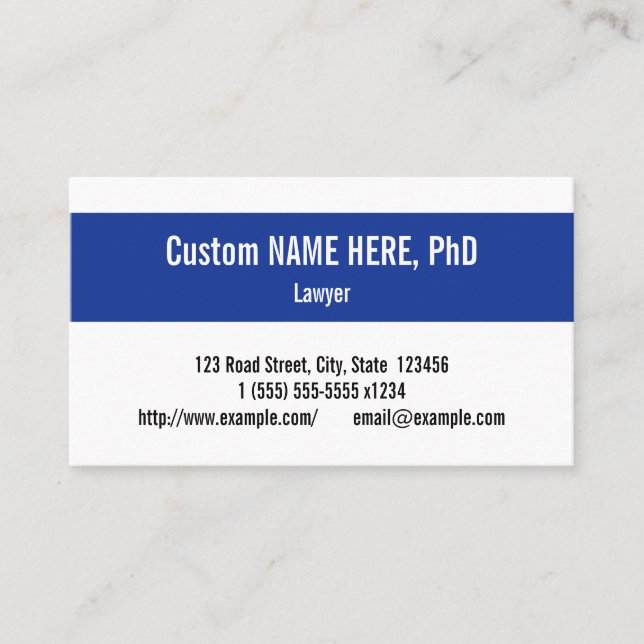 Humble, Simple Law Professional Business Card (Front)