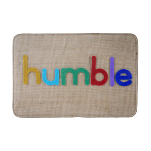 Humble Text Bath Mat – Colourful & Inspiring