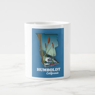 Humboldt california map large coffee mug
