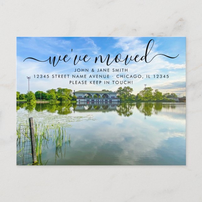 Humboldt Park Chicago Moving Announcement Postcard (Front)