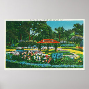 Humboldt Park Floral Emblem View Poster