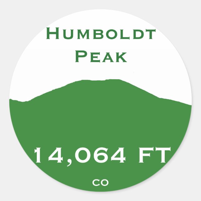 Humboldt Peak Classic Round Sticker (Front)
