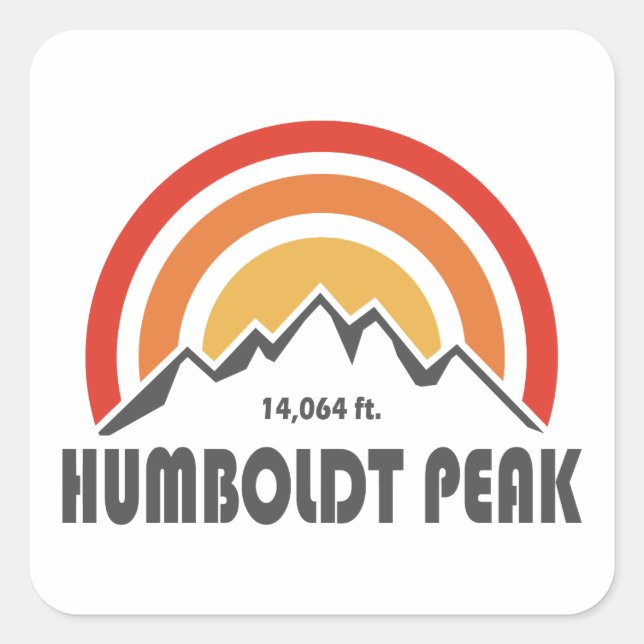 Humboldt Peak Square Sticker (Front)