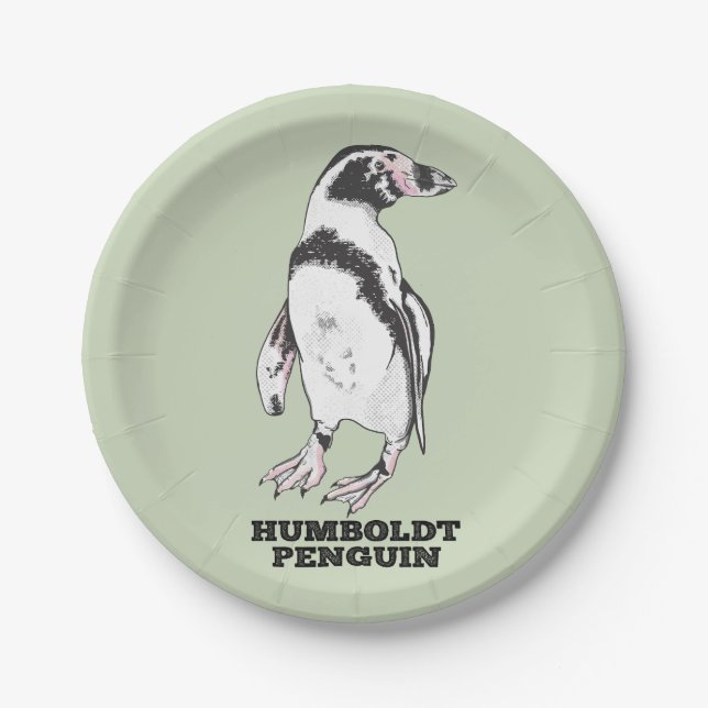 Humboldt penguin paper plate (Front)
