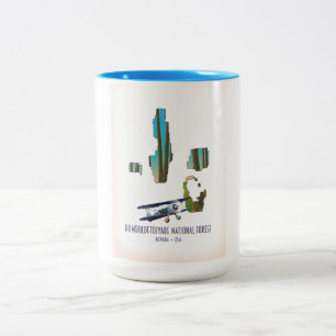 Humboldt-toiyabe national forest Nevada Map Two-Tone Coffee Mug
