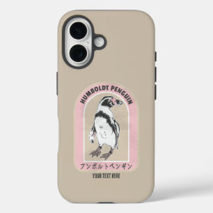 Humbolt penguin Japanese writing iPhone 16 Case