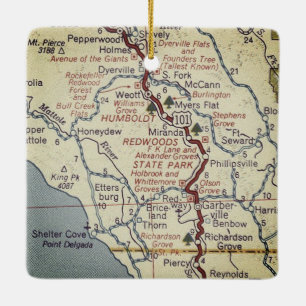 Humbolt Redwood State Park Ceramic Ornament
