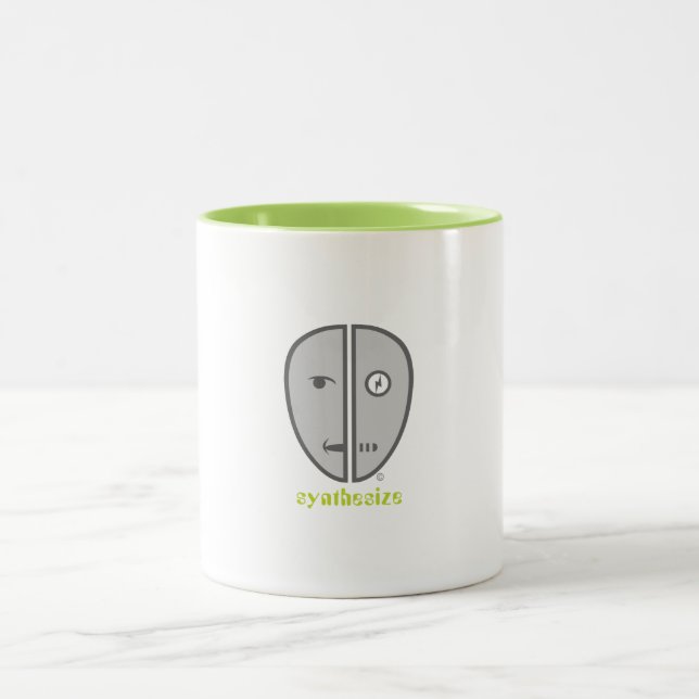 Humbot. Synthesize. Two-Tone Coffee Mug (Center)