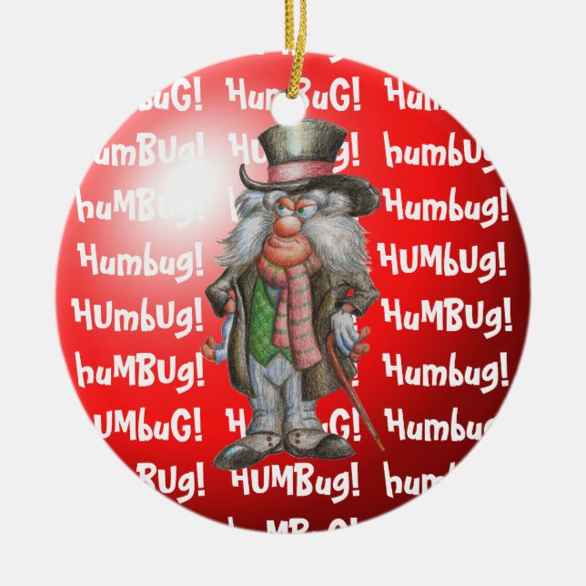Humbug! Ceramic Tree Decoration (Front)