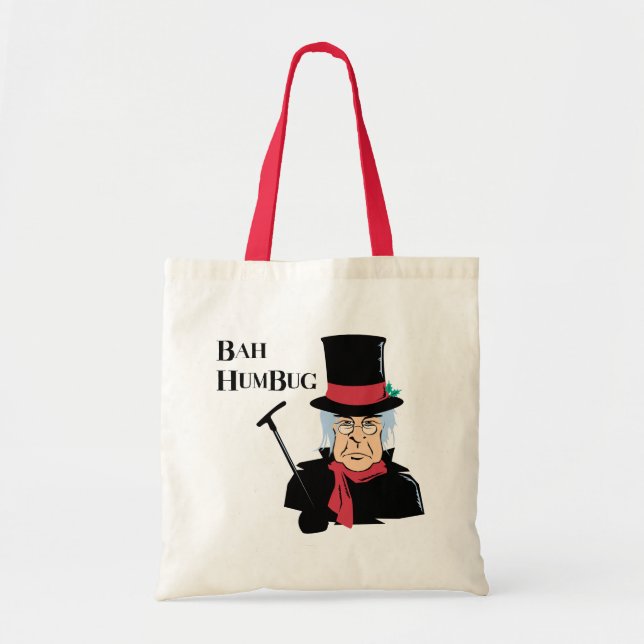 Humbug Scrooge Tote Bag (Front)