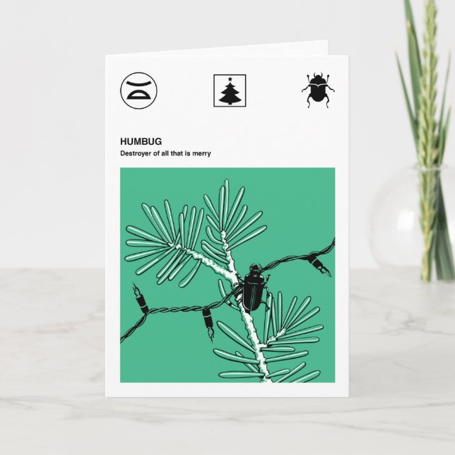 Humbug (Standard) Holiday Card (Front)