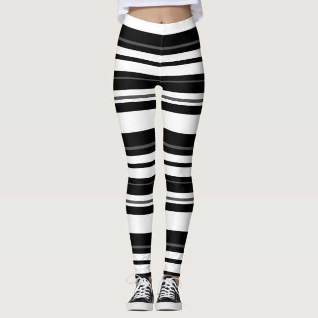 Humbug Stripe all over print leggings horizontal (Front)