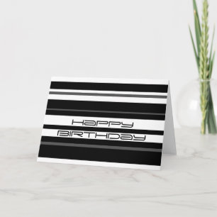 Humbug Stripe 'Happy Birthday' greetings card