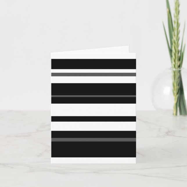 Humbug Stripe 'Your Text' greetings card vertical (Front)