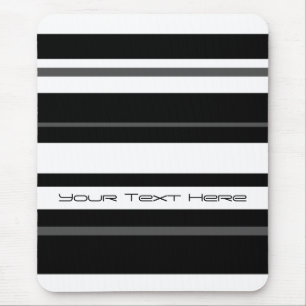 Humbug Stripe 'Your Text' mousepad vertical