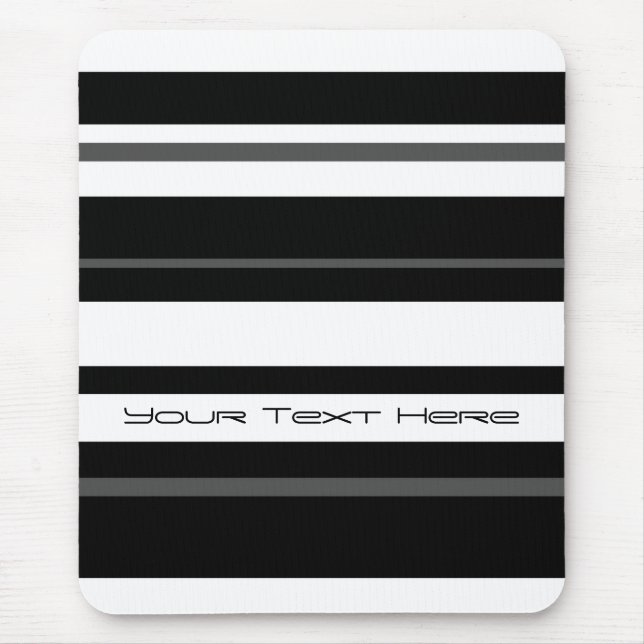 Humbug Stripe 'Your Text' mousepad vertical (Front)