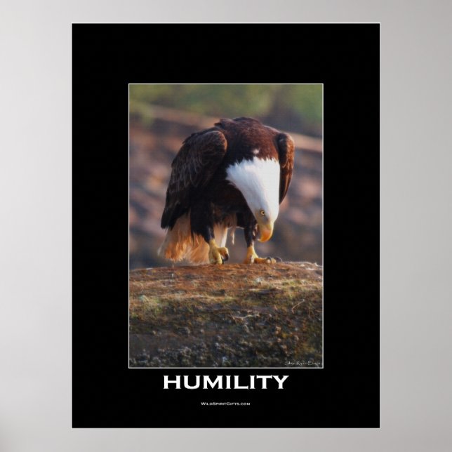 HUMILITY Bald Eagle Motivational Poster (Front)