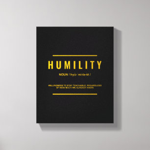 Humility Definition Inspirational Quote Wall Art