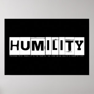 "Humility" Proverbs Poster