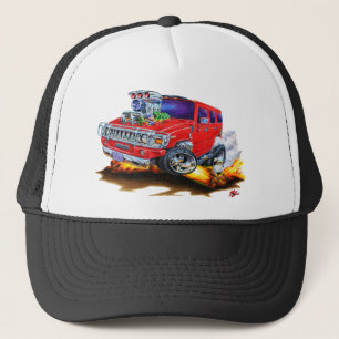 Hummer H2 Red Truck Trucker Hat