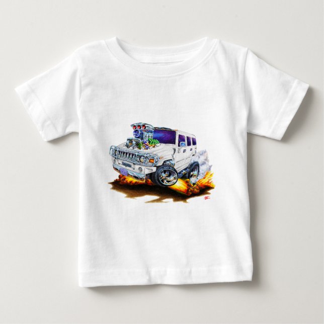 Hummer H2 WhiteTruck Baby T-Shirt (Front)