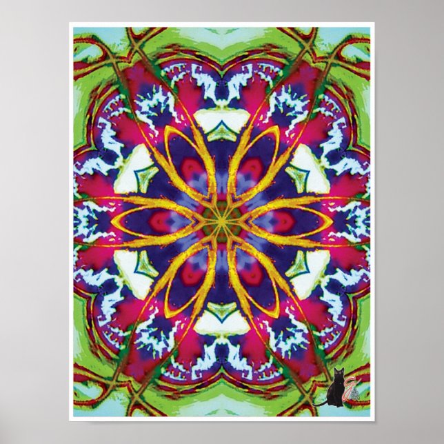Hummers Kinetic Collage Kaleidoscope Poster (Front)