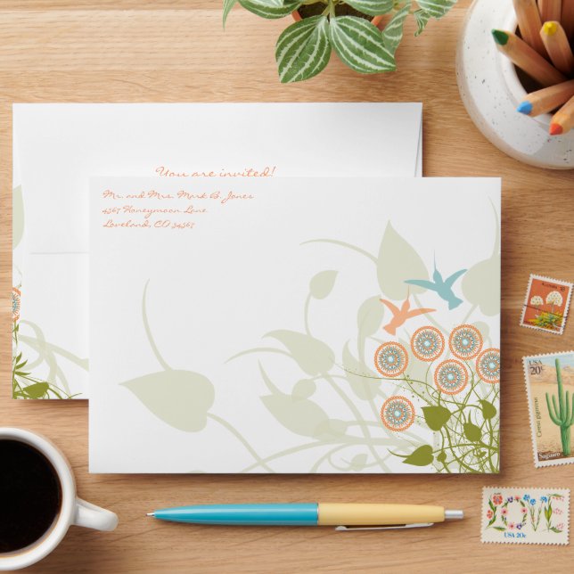 Humming Bird Christian Two Become One Envelope (Desk)