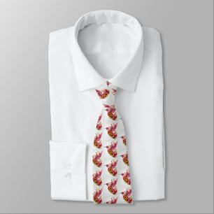 Humming bird flying with flowers tie