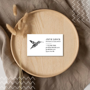 Humming Bird Illustration Native Indigenous Art Business Card