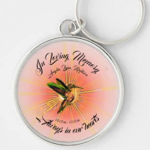 Humming Bird, In Loving Memory Key Ring