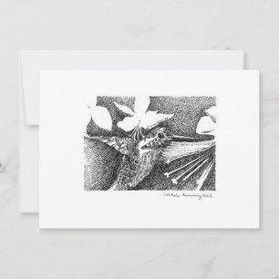 Humming Bird Pen and Ink Card