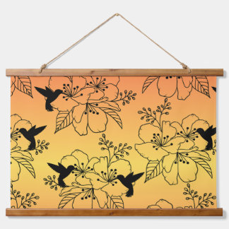 Humming Bird Wood Topped Wall Tapestry