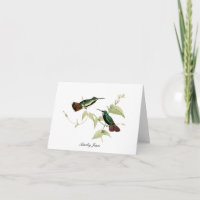 Humming Birds and flower Folded