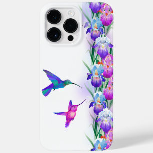 Humming Birds And Iris Flowers Case-Mate iPhone 14 Pro Max Case
